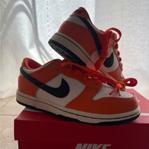 Nike Kids Orange and White Sneakers